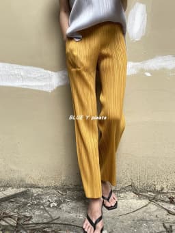 Miyake Pleated Pants Women Clothes New Color Korean Fashion High Waist Elegant Casual Classic Basic Pocket Straight Pants