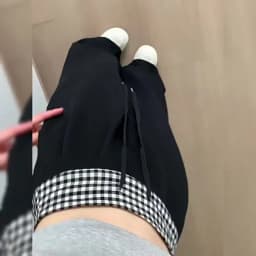American Vintage Coffee Wide Leg Pants Woman Plaid Patchwork High Waist Straight Trousers Female Spring Summer Casual Long Pants