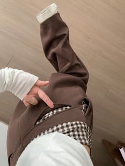 American Vintage Coffee Wide Leg Pants Woman Plaid Patchwork High Waist Straight Trousers Female Spring Summer Casual Long Pants