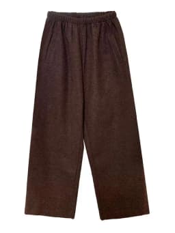 [LANMREM] Vintage Woolen Pants For Women Straight Wide Leg Trousers Office Lady Warm Loose Clothing 2025 Winter New 26C867