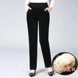 Women's Thiened Lamb Velvet Casual Pants Autumn Winter Loose Fce Lined Thi Corduroy Outerwear Large Size Warm Cotton P...