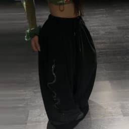 Women Men Y2K Snake Rhinestone Wide Leg Pants Casual High Waist Baggy Sweatpants Streetwear