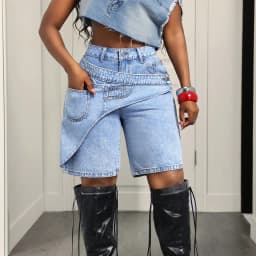 Women Denim Pant Jeans Vintage Wide Leg Knee Length Pants High Waist Straight Trousers Y2k Streetwear Elegant Casual Loose