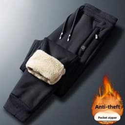 Women's Fleece Lined Thickened Casual Pants High Waist Harlan Pants Korean Style Pocket Elements Warm Loose Trousers