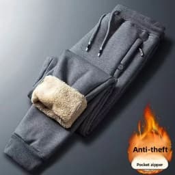 Women's Fleece Lined Thickened Casual Pants High Waist Harlan Pants Korean Style Pocket Elements Warm Loose Trousers