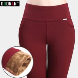 2022 winter warm Women Pencil Pants Candy Color High elasticity Female Skinny pants female trousers Leggings clothes S-6XL