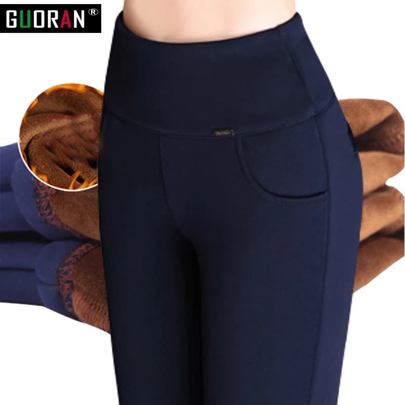 2022 winter warm Women Pencil Pants Candy Color High elasticity Female Skinny pants female trousers Leggings clothes S-6XL