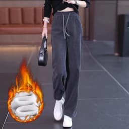Corduroy Harlan Pants Women's 2025 Autumn/Winter New High Waist Loose Elegant Casual Ladies Pants Fashion Versatile Female Pants