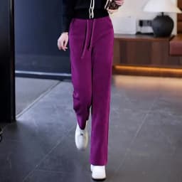 Corduroy Harlan Pants Women's 2025 Autumn/Winter New High Waist Loose Elegant Casual Ladies Pants Fashion Versatile Female Pants