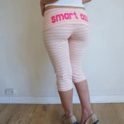 Summer Women Personality Retro Trim Capri Pants Low Rise Fold Y2K Striped Leggings Fitted Lounge Yoga Athletic Slim Pants
