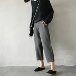 High Waist Pure Color Casual Pants Women's Loose Fit Harmon Style Korean Version Trendy Nine Point Length Leg Shaping Boning ...