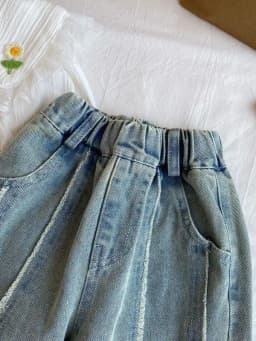 Spring Autumn New Women's Baby Pants Straight Leg Loose Wide Leg Jeans Children's Casual Trousers Versatile Comfortable Fit