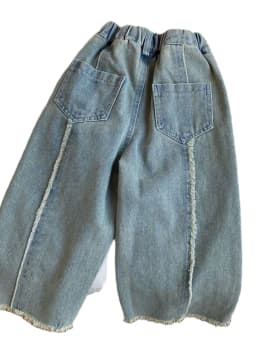Spring Autumn New Women's Baby Pants Straight Leg Loose Wide Leg Jeans Children's Casual Trousers Versatile Comfortable Fit