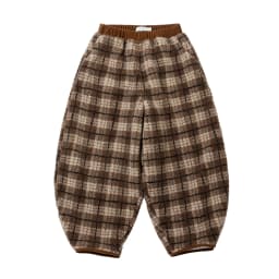 imakokoni Brown Vintage Plaid Elastic Waist Carrot Pants Women's Pants Warm Casual Female Clothing for Women
