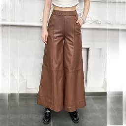 Tajiyane Genuine Leather Pants Women Winter Autumn High Waist Wide Leg Pants Loose Trousers Women A-line Pants Pantalons SGG758
