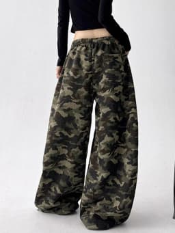 Streetwear Y2K Camouflage Pants Women Letter American Harajuku High Waist Wide Leg Trousers Spring Hip Hop Bf Vintage Loose Pant