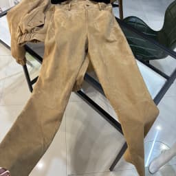 YOLOAgain 2025 Autumn Suede Pants Women Real Leather Straight Trousers Female