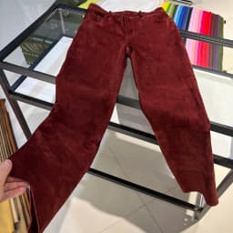 YOLOAgain 2025 Autumn Suede Pants Women Real Leather Straight Trousers Female