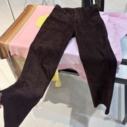 YOLOAgain 2025 Autumn Suede Pants Women Real Leather Straight Trousers Female