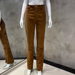 YOLOAgain 2025 Autumn Suede Pants Women Real Leather Straight Trousers Female