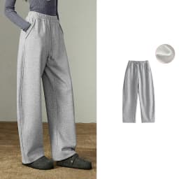 TOYOUTH Women Casual Pants 2025 Winter New Lazy Style Sports Draping Loose Elastic Waist Fleece-lined Banana Pants