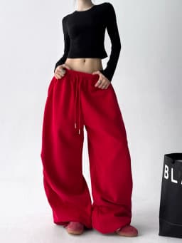 Women's Red Sweatpants Baggy Joggers Sports Dance Pants Harajuku Japanese 2000s Style Vintage Y2k Oversize Trousers Autumn 2025
