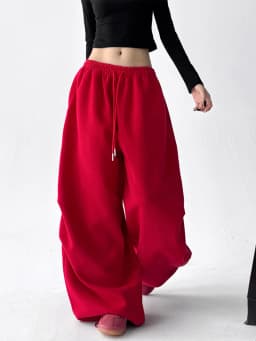 Women's Red Sweatpants Baggy Joggers Sports Dance Pants Harajuku Japanese 2000s Style Vintage Y2k Oversize Trousers Autumn 2025