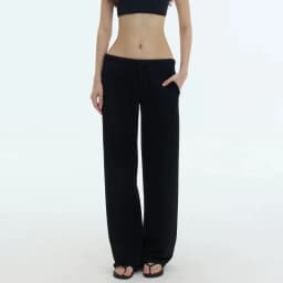 Deeptown Women Sweatpants Casual Y2k Low Rise Black Gray Baggy Sports Trousers Classic Basic Wide Leg Joggers Harajuku Fashion
