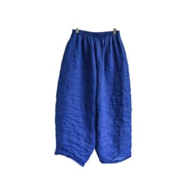 Women Loose Causal Ramie Wide Leg Autumn Pants Ladies Retro Solid Ramie Calf Length Pants Female 2026 Vintage Harem Trousers
