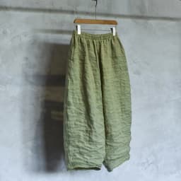 Women Loose Causal Ramie Wide Leg Autumn Pants Ladies Retro Solid Ramie Calf Length Pants Female 2026 Vintage Harem Trousers