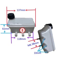 1PCS Brake Fluid Reservoir For Brake and Clutch Fluid Truck Electric Tricycle Agricultural Vehicle Braking Liquid Bottle
