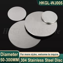 Thick 0.3-5mm 304 Stainless Steel Disc Solid Stainless Steel Round Plate Stainless Steel Circular Plate Customizable