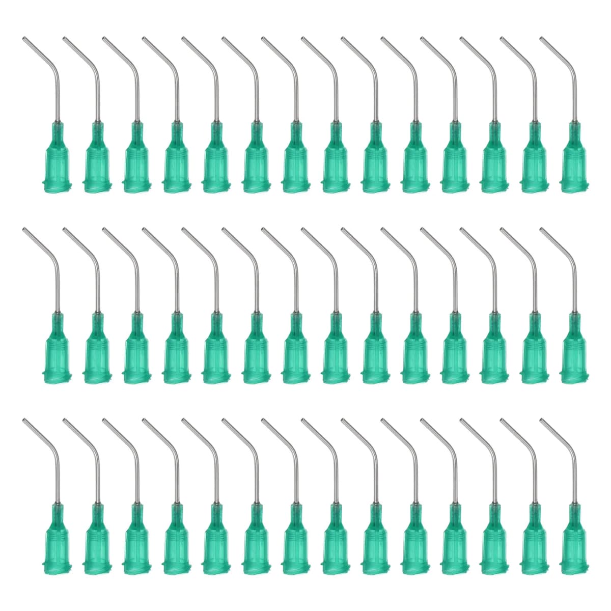 60pcs Blunt Tip Dispensing Needles 18G 19G 20G 22G 23G 24G 26G 27G 1" Bent Needle for Liquid with Luer