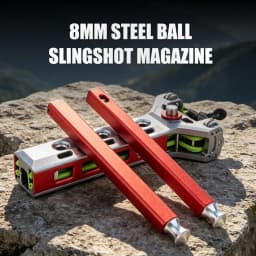Rapid Fire 5G Slingshot Magazine, Aluminum Alloy Ammo Holder, Self-Ejecting , Compatible With Standard 8mm Steel Balls.
