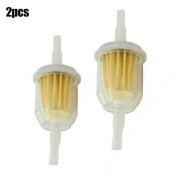 Inline Fuel Filter Kit 2 Pieces For Lawn Mower And Small Engine Use With 6mm Or 8mm Hose Compatibility Transparent Nylon Housing