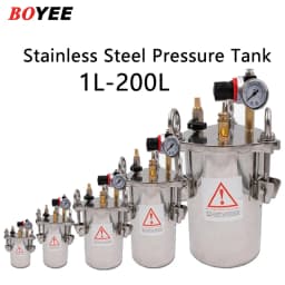 BOYEE 304 dispensing bucket Liquid glue dispensing stainless steel pressure tank 1L 2L 5L 10L 20L 30L 40L 50L 60L 80L 100L
