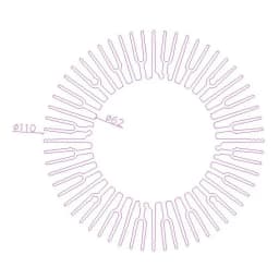 110x62mm Aluminum Round Heat Sink Radiator Heatsink for IC LED Cooling Electronic Cooler Chipset Heat Dissipation