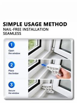 iLMH Heavy Duty Door Stopper, Non-Slip Balcony Window Door Wedge, Super Strong Load Capacity, Easy Install for Home Office