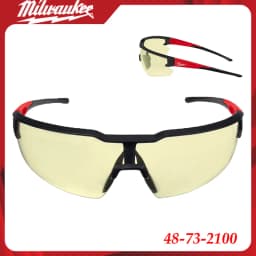 Milwaukee 48-73-2100 Yellow Anti-Scratch Safety Glasses for Industrial & Construction Use