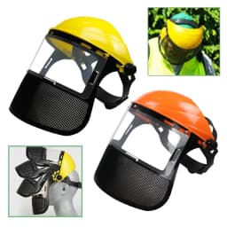 Adjustable Safety Helmet Hat Lawn Mower Horticultural Wire Mesh Protective Cover Garden Grass Trimmer Protective Mask Shield