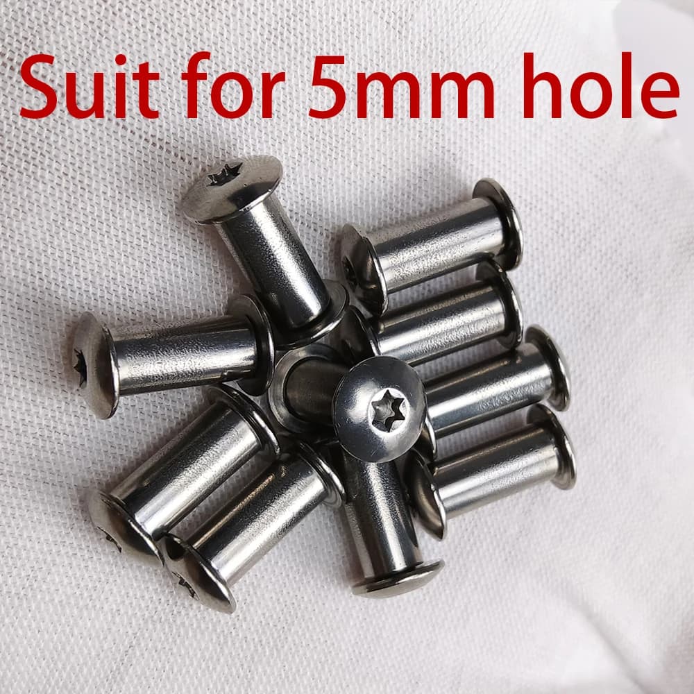 4 Sets Diy Knife Handle Material Making Screws M3.5 Folding Knife Screw T8 Plum Rivet Shank Slotted Nail 5mm Hole Lock Screw