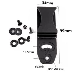 1piece KYDEX Holster Clips KYDEX Sheath Waist Clip K Sheath Making Accessories Clip Carry K Sheath Tool with 2 Screws