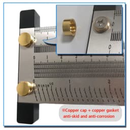 Multifunction Copper Cap Scale Ruler T-type Hole Ruler High-precision Carpenter Scribing Mark Line DIY Carpenter Measuring Tool