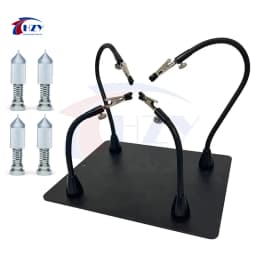 TOOKKSS Magnetic PCB Board Fixed Clip Flexible Arm Soldering Third Hand 4 Flexible Arms Glass Soldering Iron Holder Repair Tools