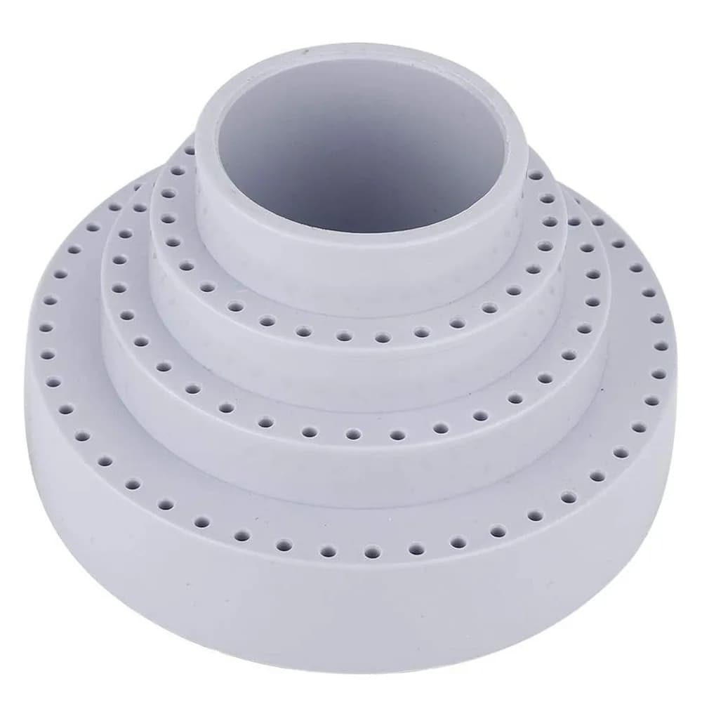 Large-sized Grey Plastic Rotatable Storage Box with 116 Holes, Plastic Tool Box for Drill Bits, Drill Needles, Grinding Heads an