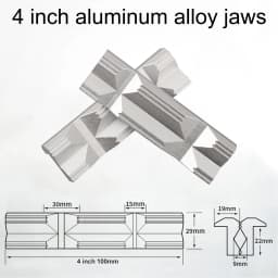 1 Pair V-clip CNC Milling Steel Vise Hard Jaw Fixture V-Type Jaw Aluminum Alloy 4 Inch 5 Inch 6 Inch 8 Inch V-clip