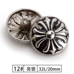 10Pcs High-Grade Metal Buttons Fashionable Retro Hand-Sewn Buttons Retro Cufflinks Decorative Buttons