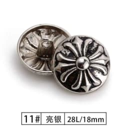 10Pcs High-Grade Metal Buttons Fashionable Retro Hand-Sewn Buttons Retro Cufflinks Decorative Buttons