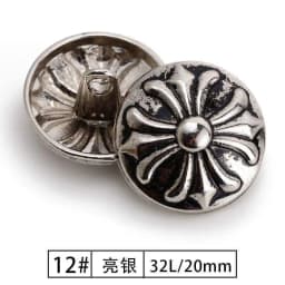 10Pcs High-Grade Metal Buttons Fashionable Retro Hand-Sewn Buttons Retro Cufflinks Decorative Buttons