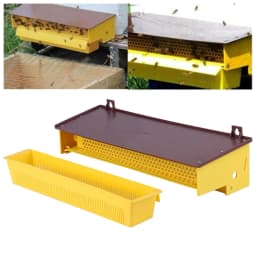 Pollen Collector, Pollen Trap, Beekeeping Tool, Removable Yellow Plastic Pollen Trap with Ventilated Pollen Tray